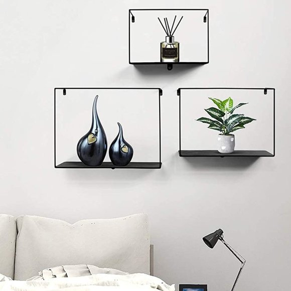 New Set of 3 Metal Wall Shelves - Picture 1 of 6